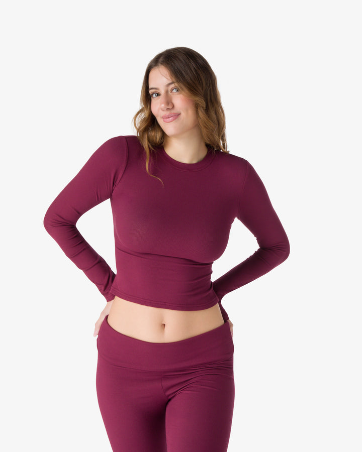 LONG SLEEVE T-SHIRT | Wine