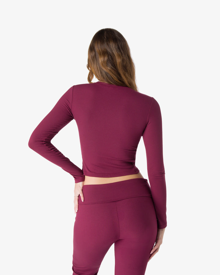 LONG SLEEVE T-SHIRT | Wine