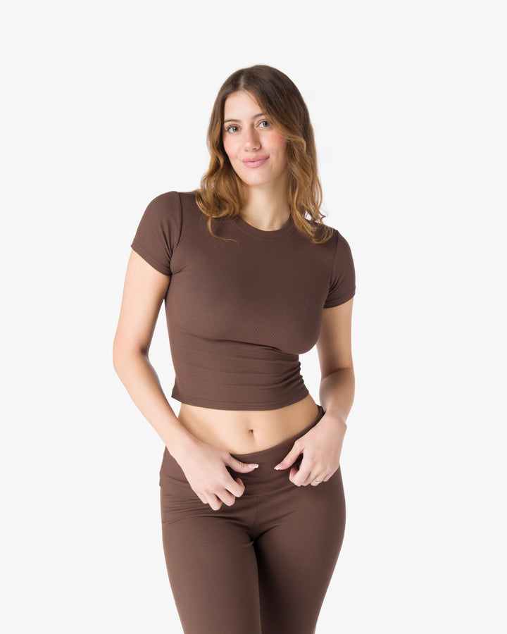 Baby tee | Cocoa Brown
