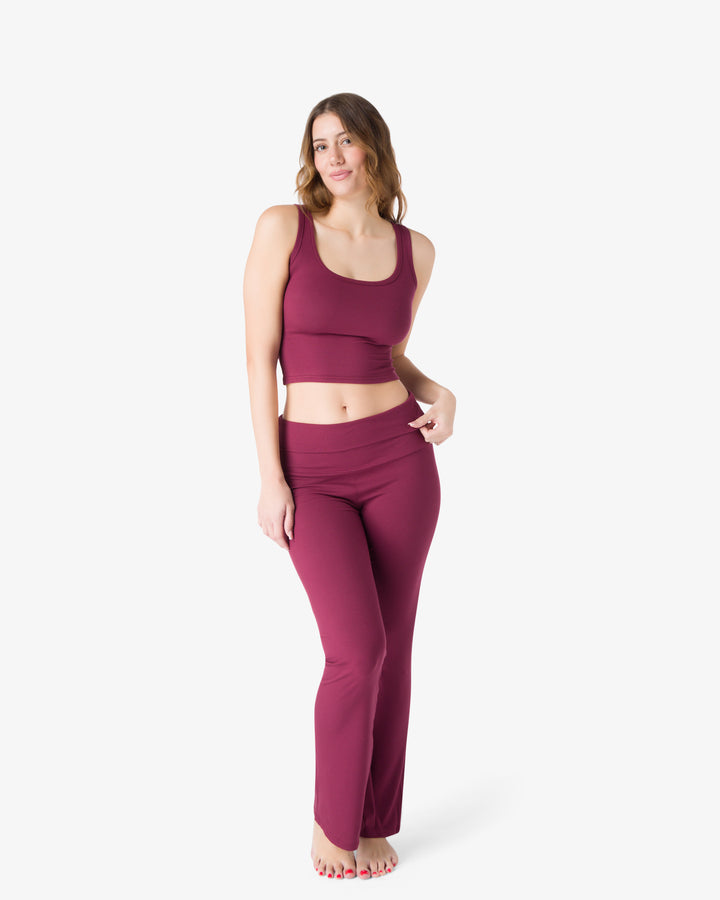Flared pants | Wine