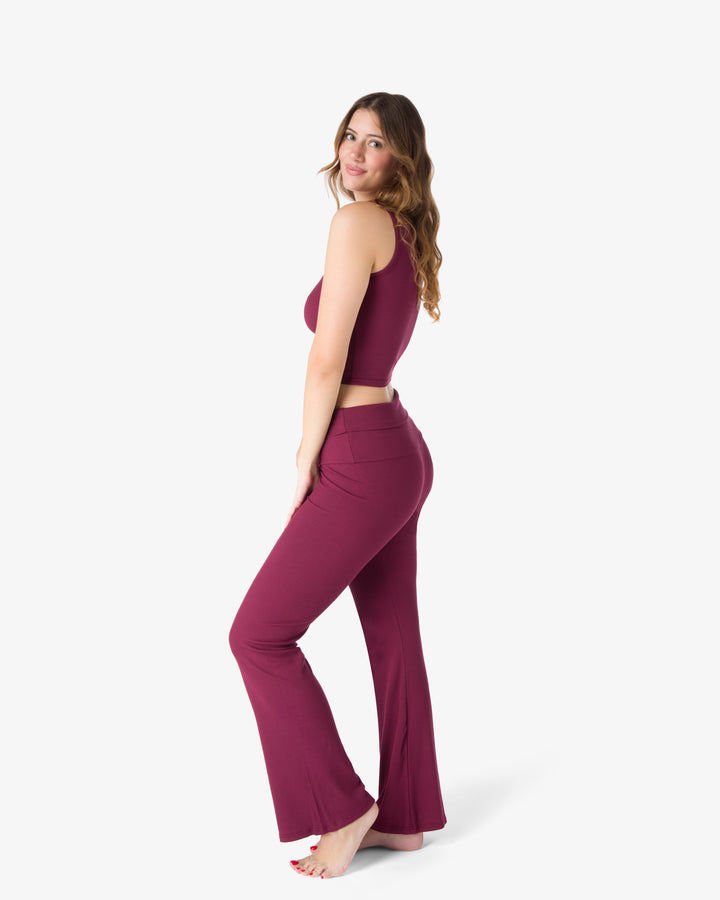 Flared pants | Wine